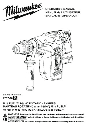 Martillos rotativos sin cable SDS Milwaukee 2717-20