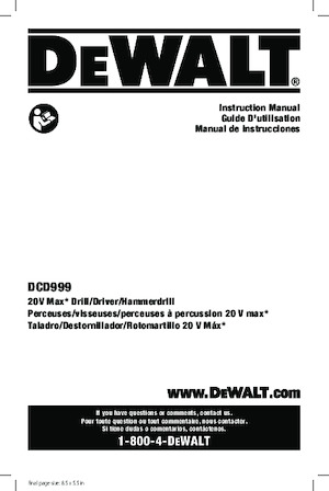 Martillos rotativos sin cable SDS DEWALT DCD999T1