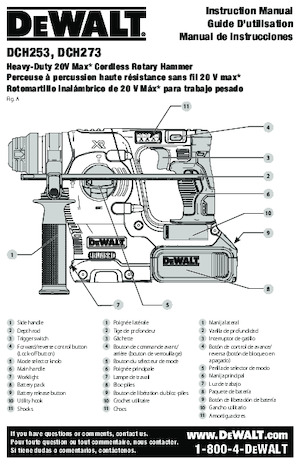 Martillos rotativos sin cable SDS DEWALT DCH273H1