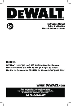 Martillos rotativos sin cable SDS DEWALT DCH614B