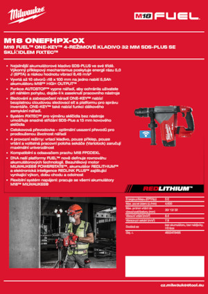 Martillos rotativos sin cable SDS Milwaukee M18 ONEFHPX-0X