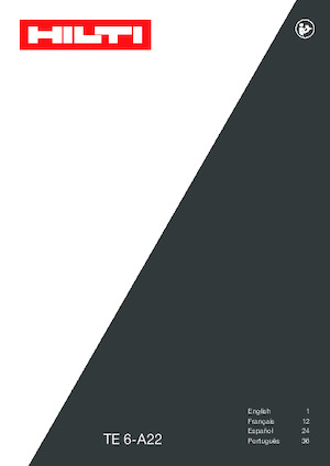 Martillos rotativos sin cable SDS Hilti TE 6-A22 