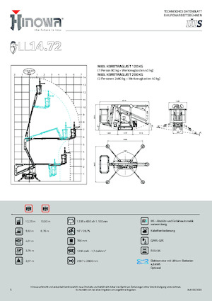 Plataformas articuladas de orugas Hinowa Lightlift 14.72 IIIS