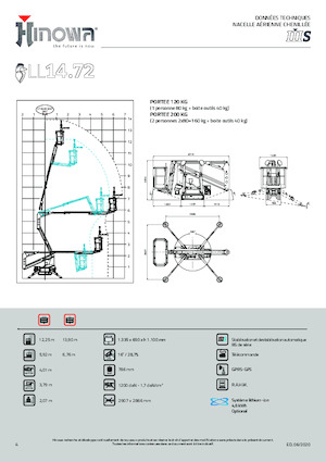 Plataformas articuladas de orugas Hinowa Lightlift 14.72 IIIS