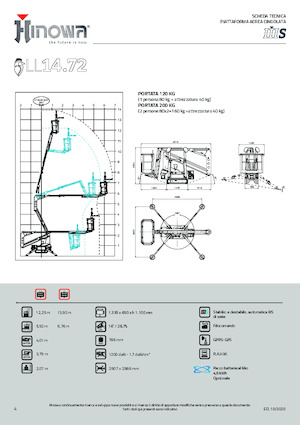 Plataformas articuladas de orugas Hinowa Lightlift 14.72 IIIS