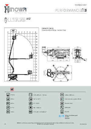 Plataformas articuladas de orugas Hinowa Lightlift 17.75 Performance IIIS MK3