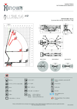 Plataformas articuladas de orugas Hinowa Lightlift 26.14 Performance IIIS MK3
