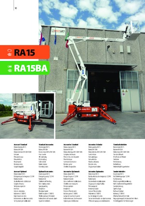 Plataformas articuladas de orugas Easy Lift RA15