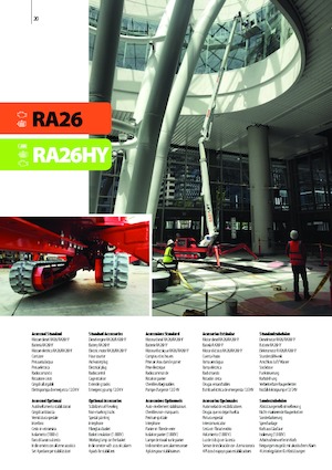 Plataformas articuladas de orugas Easy Lift RA26HY