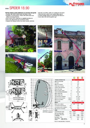 Plataformas articuladas de orugas Platform Basket SPIDER 18.90 E