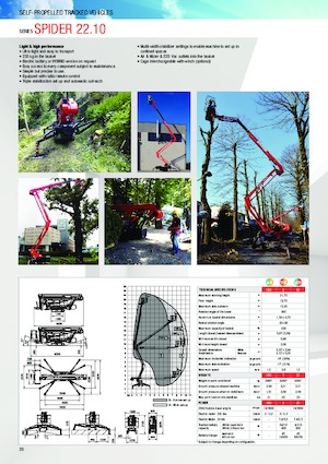 Plataformas articuladas de orugas Platform Basket SPIDER 22.10 ED