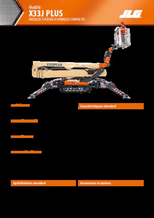 Plataformas articuladas de orugas JLG X33J Plus
