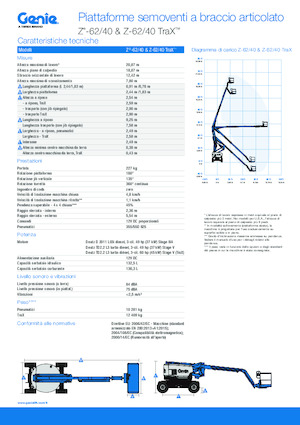 Plataformas articuladas de orugas Genie Z-62/40 TraX