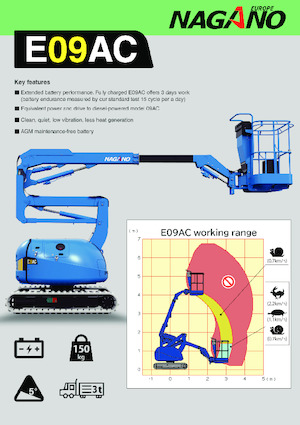 Plataformas articuladas de orugas Nagano E09AC