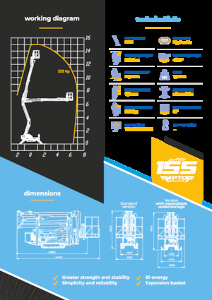 Plataformas articuladas de orugas Socage Raptor 15 S