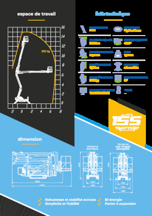 Plataformas articuladas de orugas Socage Raptor 15 S