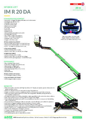 Plataformas articuladas de orugas Imer IM R 20 DA