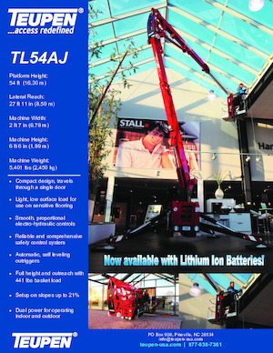 Plataformas articuladas de orugas TEUPEN TL54AJ 