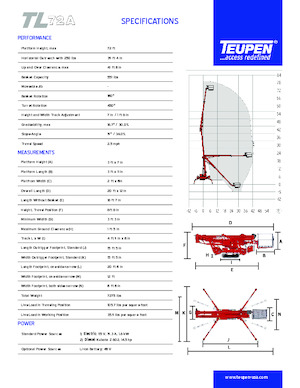 Plataformas articuladas de orugas TEUPEN TL72A 