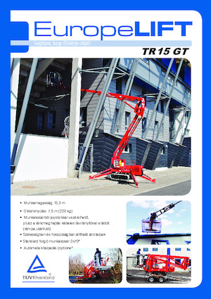 Plataformas articuladas de orugas EuropeLift TR 15 GT