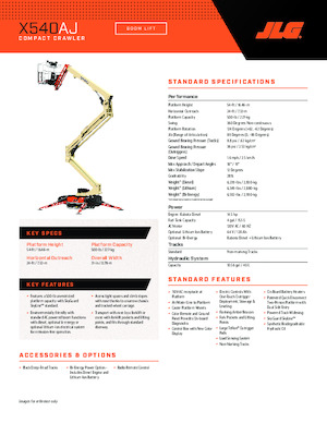 Plataformas articuladas de orugas JLG X540AJ