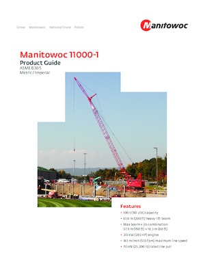 Grúas sobre orugas - Pluma de celosía Manitowoc 11000-1