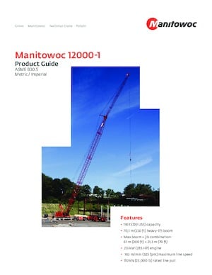 Grúas sobre orugas - Pluma de celosía Manitowoc 12000-1