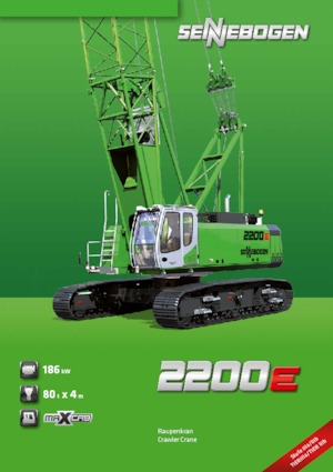 Grúas sobre orugas - Pluma de celosía Sennebogen 2200