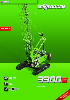 Grúas sobre orugas - Pluma de celosía Sennebogen 3300