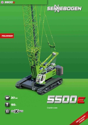 Grúas sobre orugas - Pluma de celosía Sennebogen 5500
