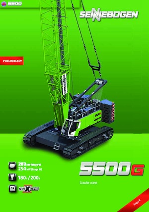 Grúas sobre orugas - Pluma de celosía Sennebogen 5500G