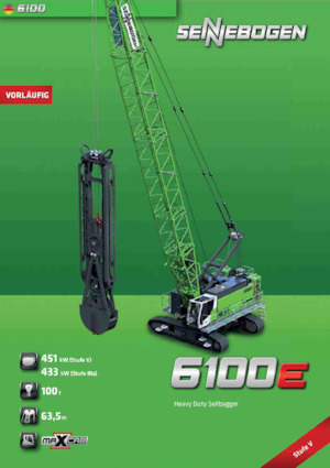 Grúas sobre orugas - Pluma de celosía Sennebogen 6100E