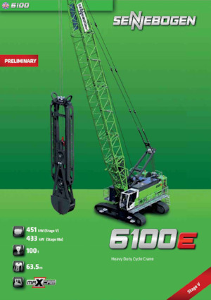 Grúas sobre orugas - Pluma de celosía Sennebogen 6100E