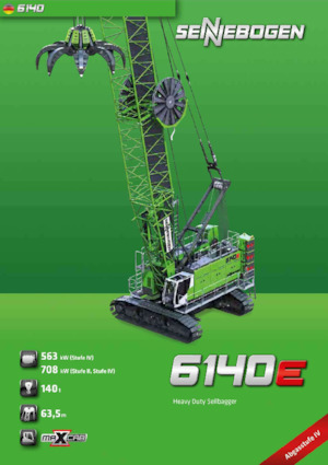 Grúas sobre orugas - Pluma de celosía Sennebogen 6140E