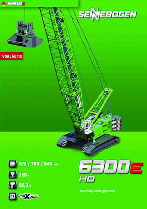 Grúas sobre orugas - Pluma de celosía Sennebogen 6300E