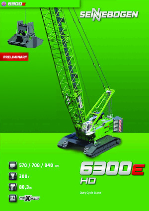 Grúas sobre orugas - Pluma de celosía Sennebogen 6300E