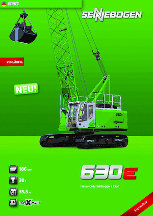 Grúas sobre orugas - Pluma de celosía Sennebogen 630E