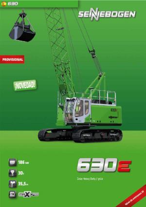 Grúas sobre orugas - Pluma de celosía Sennebogen 630E