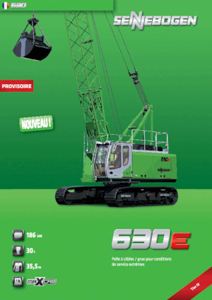 Grúas sobre orugas - Pluma de celosía Sennebogen 630E