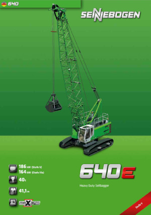 Grúas sobre orugas - Pluma de celosía Sennebogen 640E