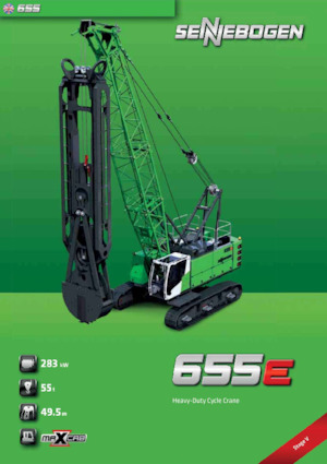 Grúas sobre orugas - Pluma de celosía Sennebogen 655E