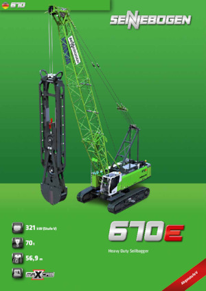 Grúas sobre orugas - Pluma de celosía Sennebogen 670E