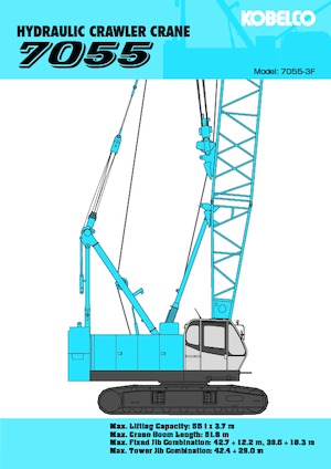 Grúas sobre orugas - Pluma de celosía Kobelco 7055