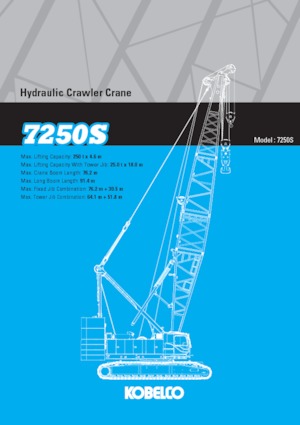 Grúas sobre orugas - Pluma de celosía Kobelco 7250S