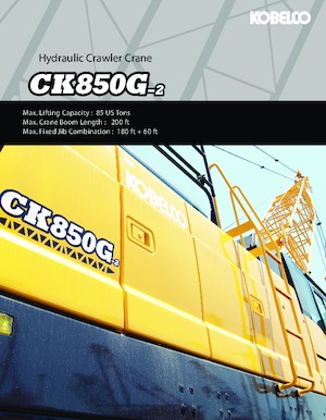 Grúas sobre orugas - Pluma de celosía Kobelco CK850G-2