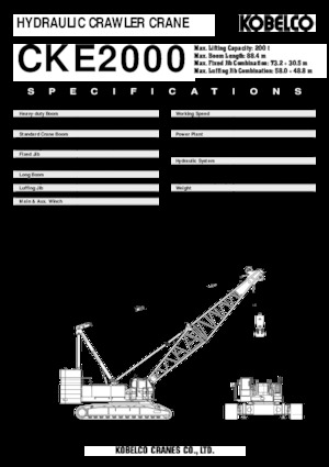 Grúas sobre orugas - Pluma de celosía Kobelco CKE 2000