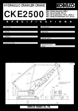 Grúas sobre orugas - Pluma de celosía Kobelco CKE 2500