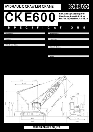 Grúas sobre orugas - Pluma de celosía Kobelco CKE 600