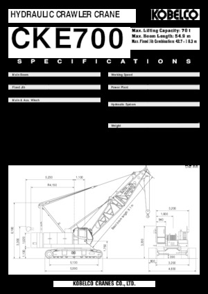 Grúas sobre orugas - Pluma de celosía Kobelco CKE 700