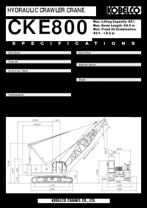 Grúas sobre orugas - Pluma de celosía Kobelco CKE 800